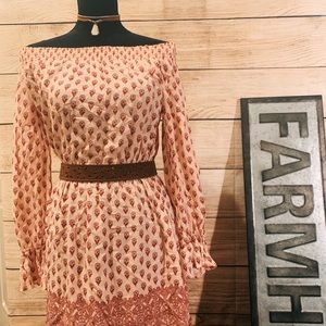 Long Sleeve Off-the-Shoulder Dress